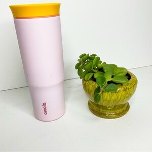 Owala Pink Tumbler with Yellow Lid